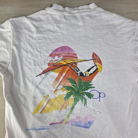 Vintage 90s OCEAN PACIFIC O.P. Sunwear Surf Hawaii Shirt Size Medium‎ Distressed - Picture 11 of 13